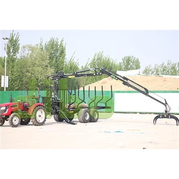 7.8 Meter Log Crane With 10 Ton Forestry Trailer