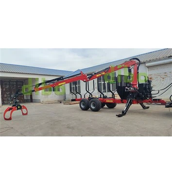 Log Wood Sugarance Crane With Trailer